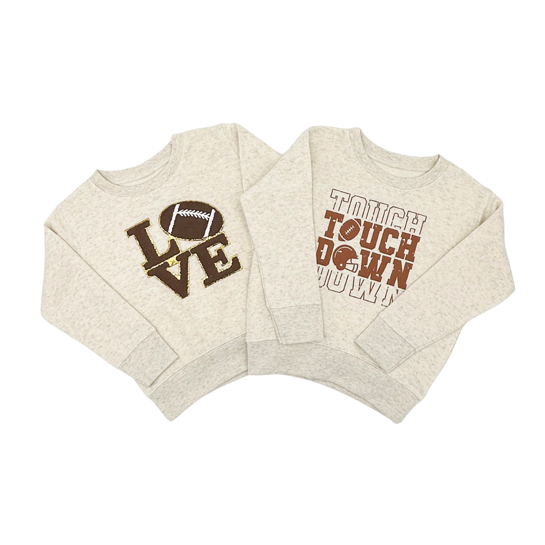 Football Love Patch Sweatshirt