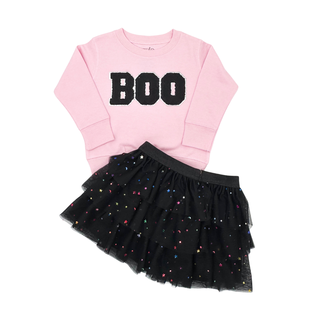 Boo Patch Halloween Sweatshirt