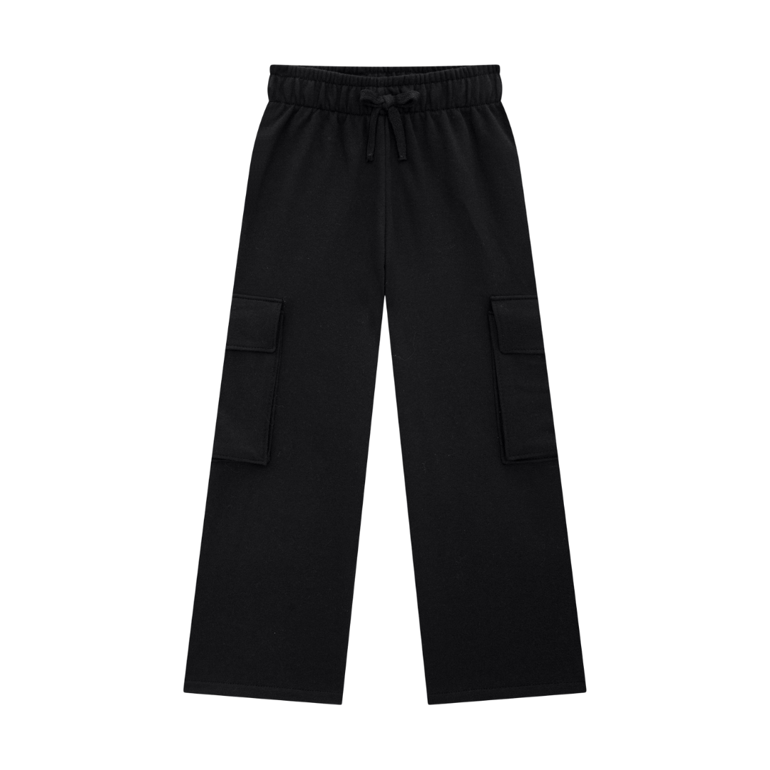 Black Wide Leg Cargo Pants