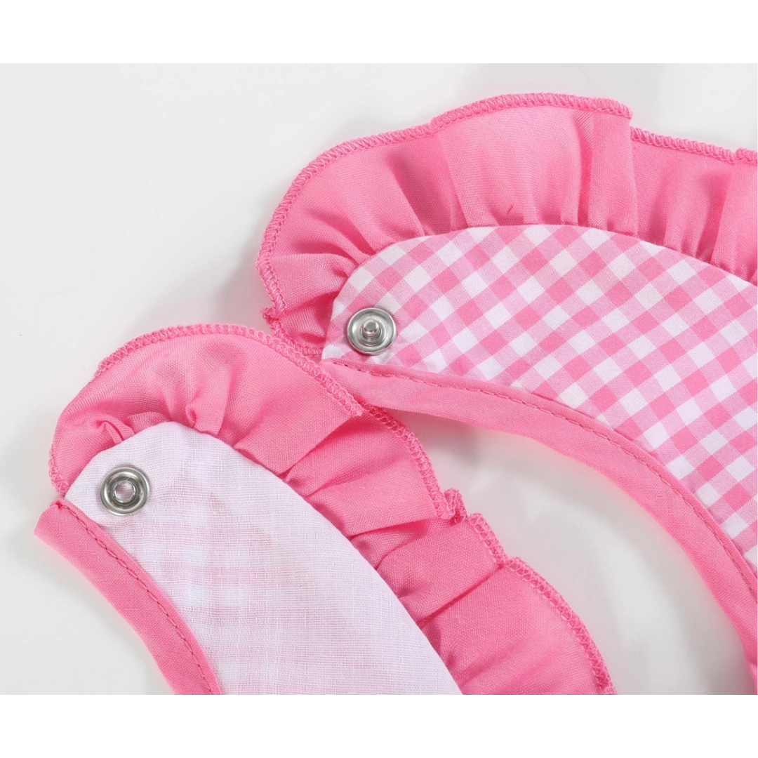 Pink Gingham "Birthday Girl" Bib