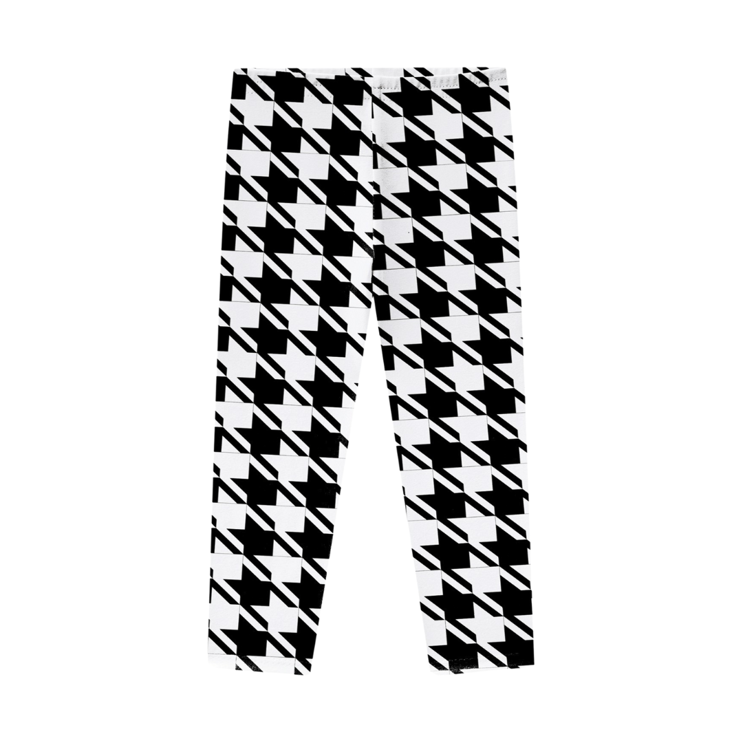 Black and White Houndstooth Pant Set