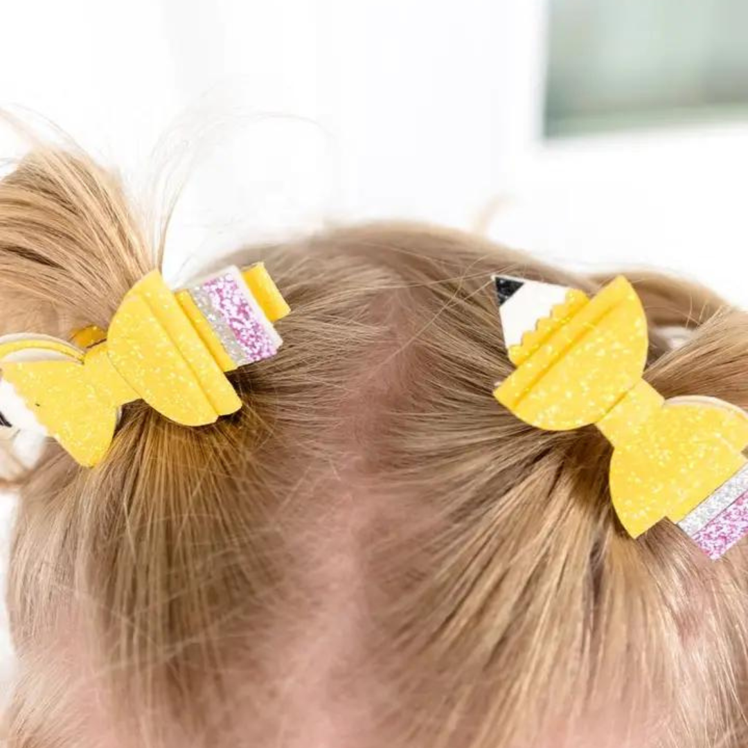 Pencil Bow Clip Set