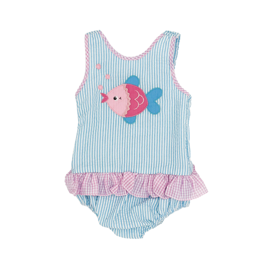 Swimsuit with Fish Applique
