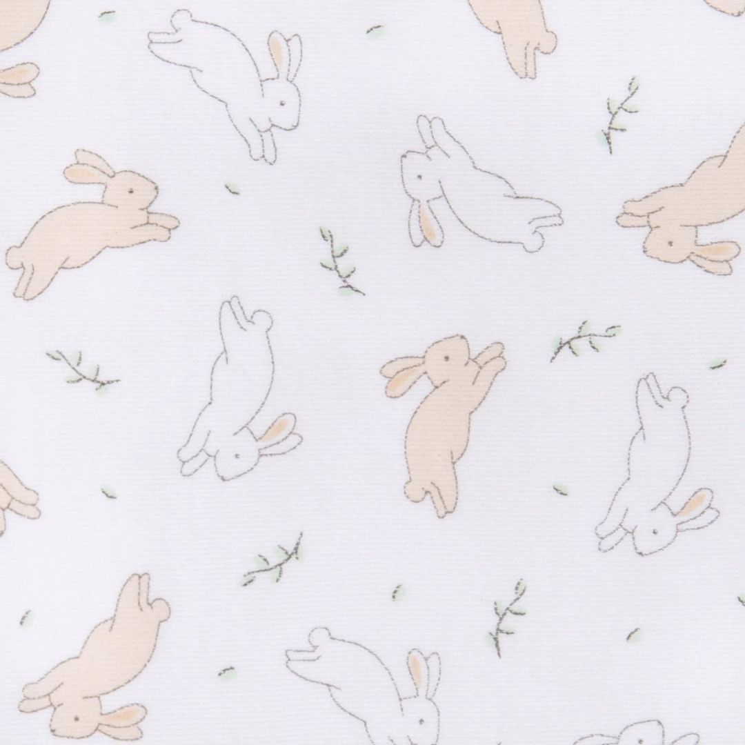 Bunny Hop Ivory Zipper Pajamas