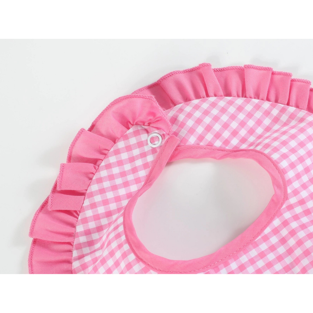 Pink Gingham "Birthday Girl" Bib