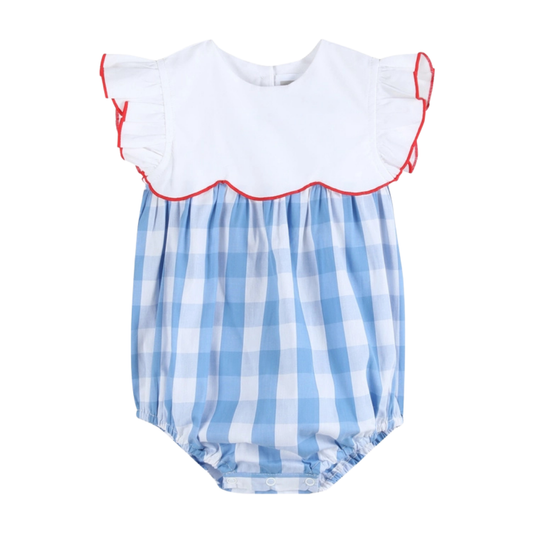 Red, White and Blue Flutter Romper