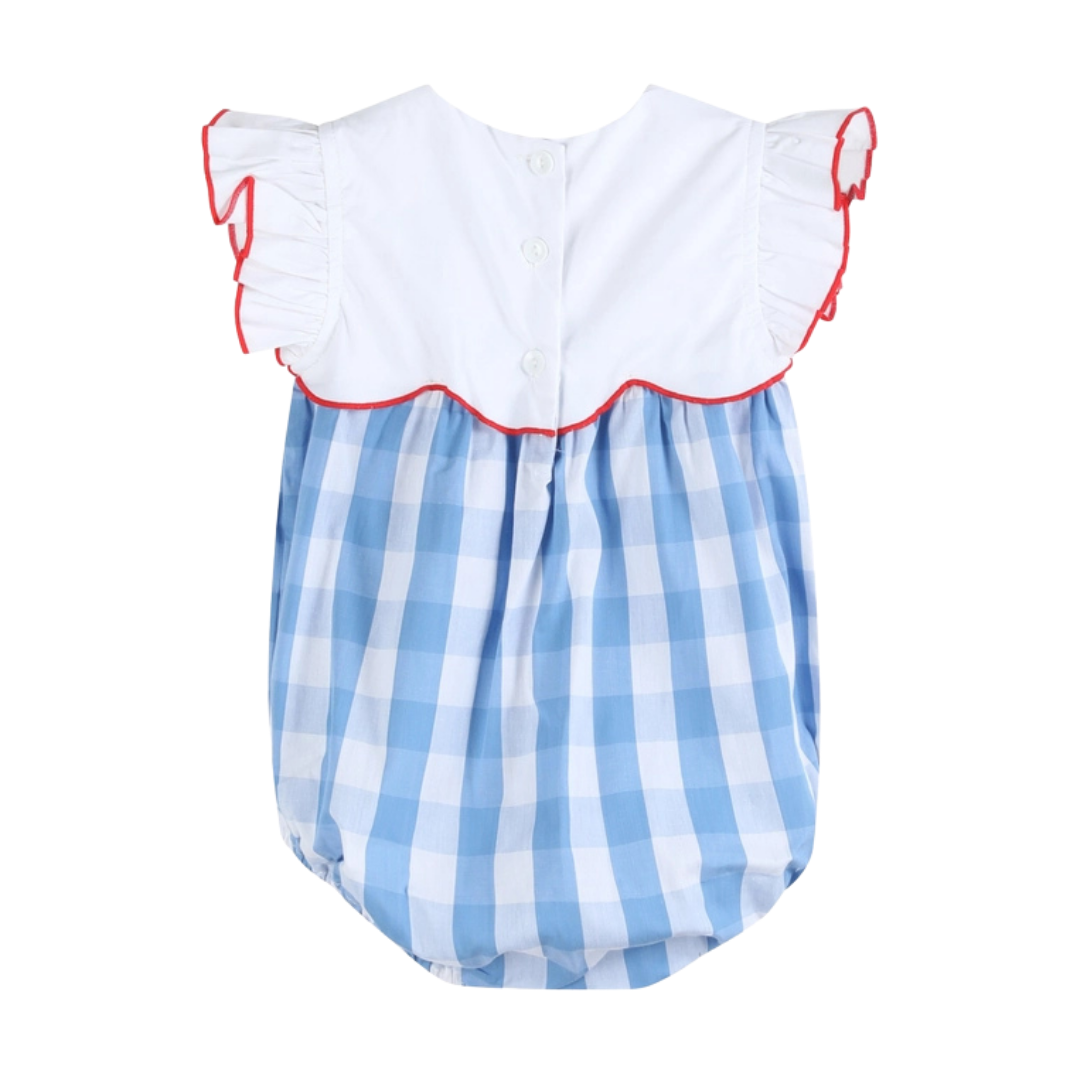 Red, White and Blue Flutter Romper