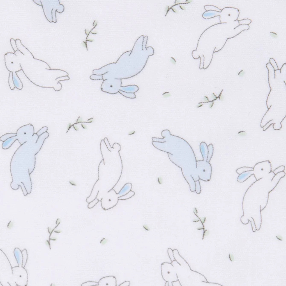 Bunny Hop Long Pajamas - Light Blue