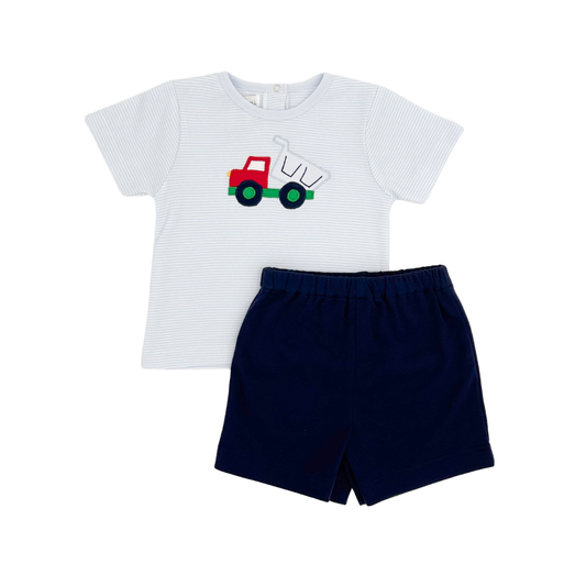 Knit Dump Truck Shirt & Short Set