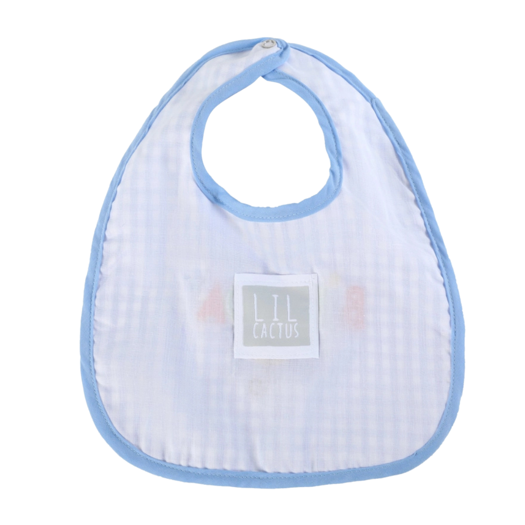 Blue Gingham "Birthday Boy" Bib