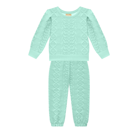 Aqua Textured Jogger Set