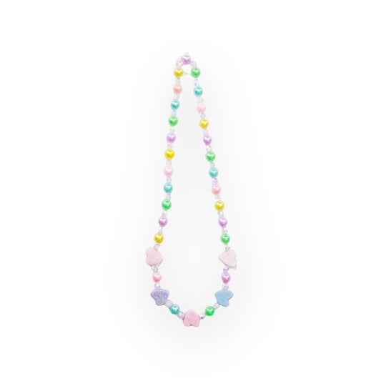 Pastel Glitter Heart Necklace