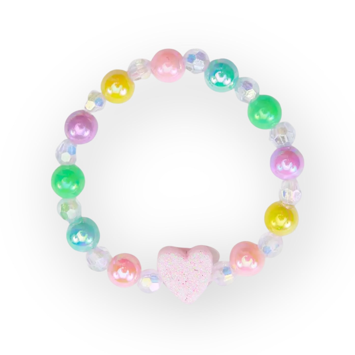 Pastel Beaded Heart Bracelet