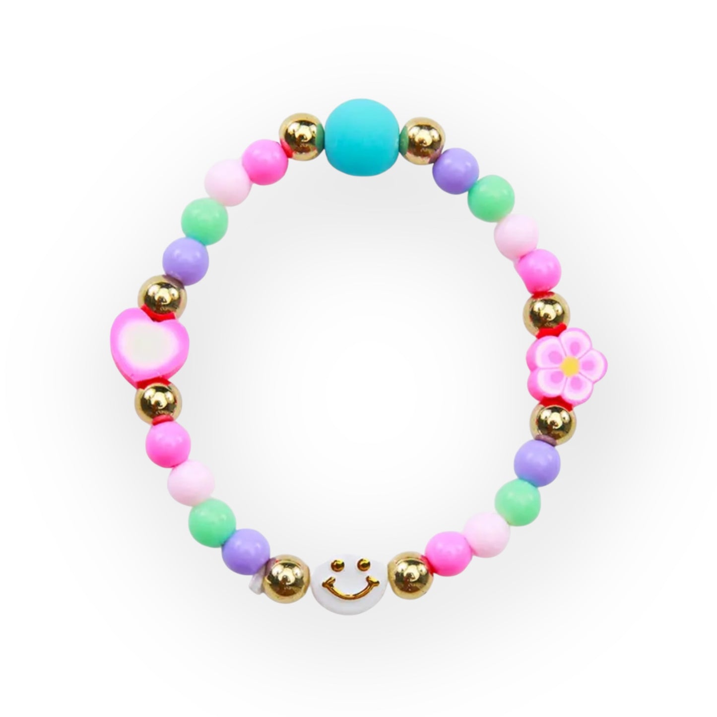 Neon Smile Heart Bracelet