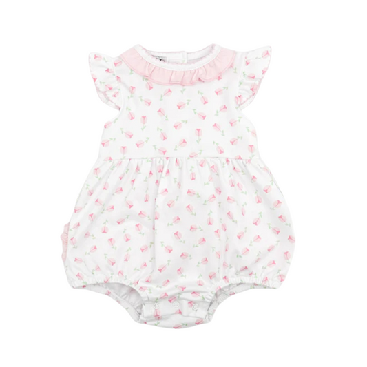 Tessa's Classics Pink Printed Ruffle Flutters Bubble